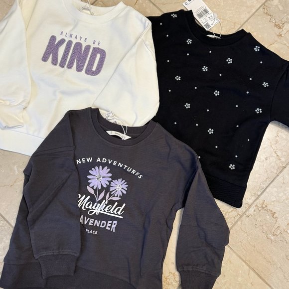 NWT (Toddler) Girls (sizes 5/6) Sweatshirts Mango - Picture 2 of 2
